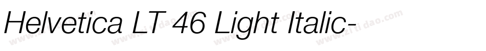 Helvetica LT 46 Light Italic字体转换